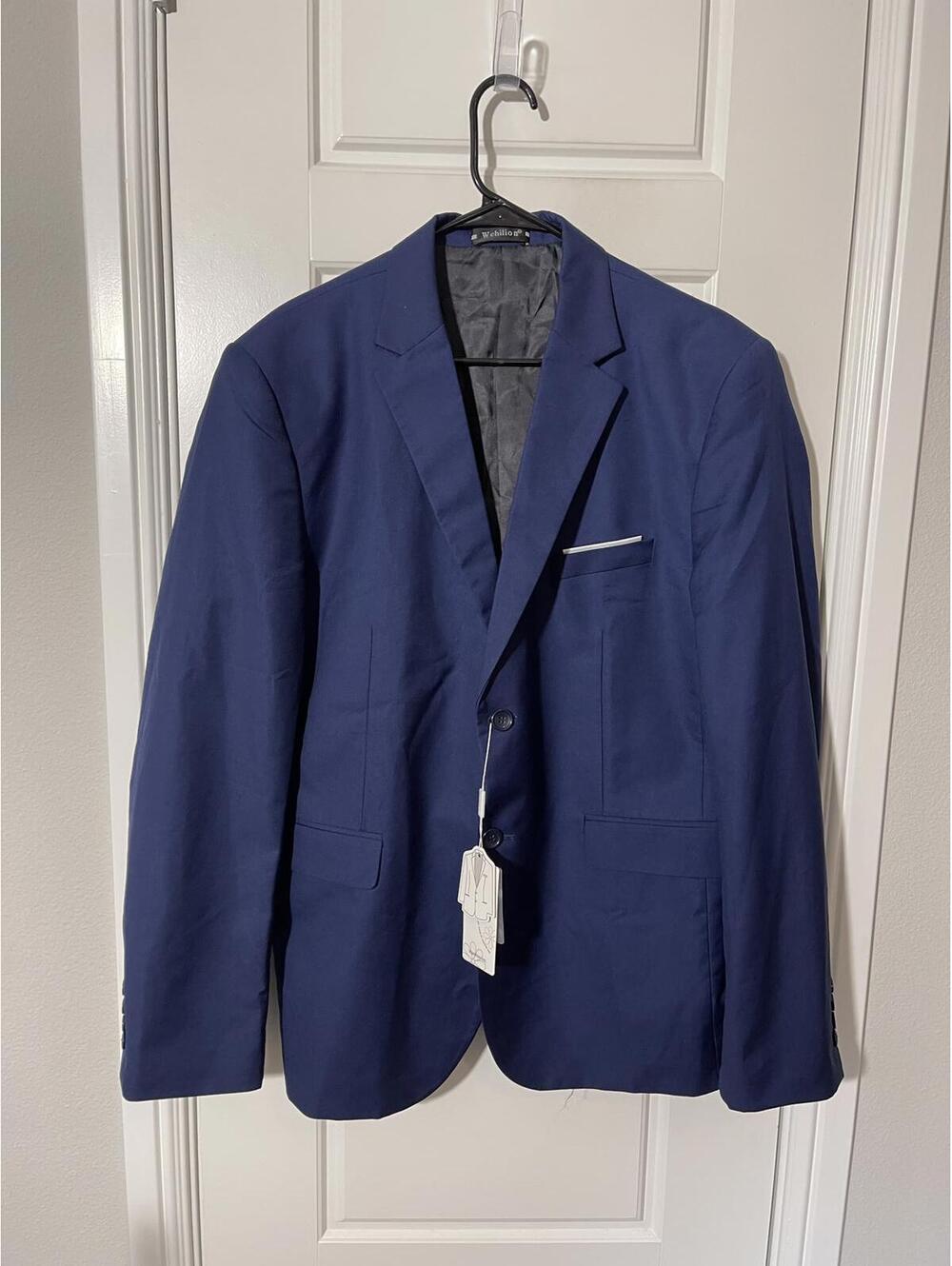 Suits for Men Size LG Navy Blue Blazer 2 Buttons M650